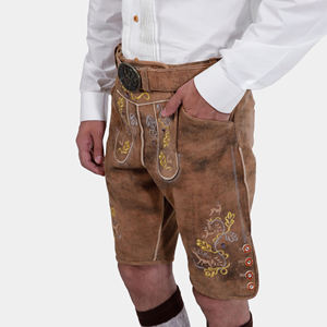 Short bavarois pour hommes Nouveau short Lederhosen véritable couleur unie pure pour l'extérieur - Product Image 5