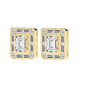 Pendientes Clásicos de Diamantes Brillantes para Mujer en Oro Amarillo Platino o Oro Blanco y Oro Rosa, de Estilo Clásico, De La Marca, De La Marca DE LA Marca - Product Image 2