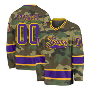 Maillot de hockey sur glace de haute qualité imprimé par sublimation, uniforme personnalisé pour équipe, tenue d'entraînement longue manche pour collège - Product Image 6