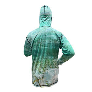 Sweat à capuche de pêche à manches longues hommes respirant séchage rapide Protection Uv à capuche pour les activités de plein air - Product Image 4