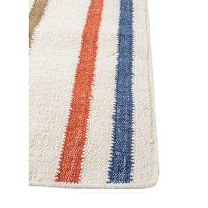 พรมขนสัตว์ทอมือลายทางสีงาช้าง รุ่น Adwl-1311 รูปทรงสี่เหลี่ยมผืนผ้า ขนาด 9x12 ฟุต ลายตารางหมากรุก สำหรับห้องนั่งเล่น ห้องนอน ใช้ในบ้าน - Product Image 4