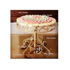 Soporte para servir pasteles de color dorado y hierro, tamaño y forma personalizados, soporte para chocolates para uso doméstico y en restaurantes - Product Image 4