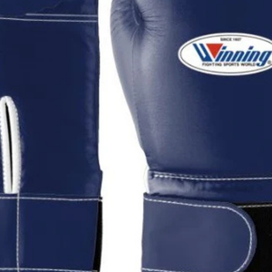 Professional <b>Navy</b> Blue <b>Leather</b> Boxing <b>Gloves</b> Velcro Wrist Training Sparring <b>Gloves</b> for Men and Women - Product Image 5
