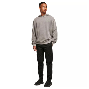 2024 Venta al por mayor Unisex lavado en blanco Sudadera con capucha personalizada para hombres sin cuerda Vintage ácido lavado Sudadera con capucha - Product Image 1