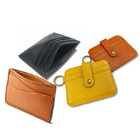 Dompet Kartu Kulit PU Custom Logo Cetak Embos Grosir