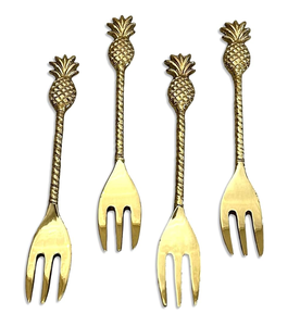 Brass <b>Fork</b> High quality Pieces Short Handle <b>Fork</b> Flatware Crafts Fruits Salad Crafts Most Popular Hot Selling Sale - Product Image 2