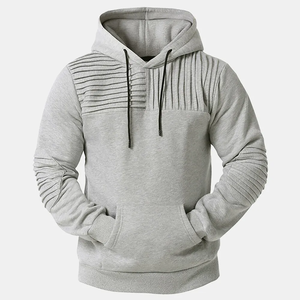 <b>Light</b> <b>Grey</b> Hoodie Unisex Pullover Sweatshirt Textured Design Soft Warm Casual Streetwear Winter Fashion Wholesale - Product Image 1