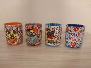 DAFNI BIG PAZAR Taza de Cerámica con Relieve 3D Personalizada, Hecha a Mano, Pintada a Mano, con Diseño de Frutas, Apta para Lavavajillas y Microondas, Caja de Regalo - Product Image 4