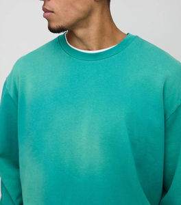 เสื้อสเวตเชิ้ตผ้าเฟรนช์เทอร์รี่ทรงโอเวอร์ไซส์ สไตล์สตรีทแวร์ ไหล่ตก แบบสั่งทำพิเศษ คุณภาพสูง ทนทานต่อการซักด้วยน้ำยาฟอกสี - Product Image 6