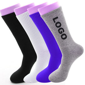 Ensemble professionnel de 10 paires de chaussettes de sport décontractées pour hommes de haute qualité, logo personnalisé, chaussettes athlétiques, nouveau design, polyester tissé - Product Image 3