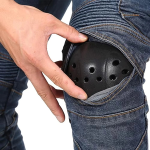 Jeans décontractés de haute qualité pour hommes, nouveau design tendance délavé pour streetwear, pantalon en denim pour moto - Product Image 5