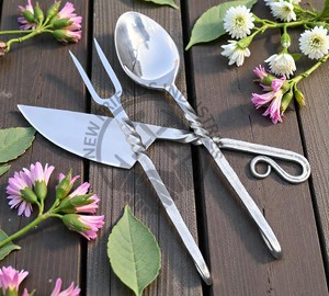 Juego de Cubiertos de Comedor Medievales Forjados a Mano, Juego de Cubiertos para Comer/Fiestas, Juego de Cubiertos con Acabado Pulido Espejo - Product Image 2