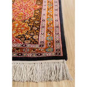 Alfombras de Seda Anudadas a Mano Gulmarg, Diseño Rectangular con Medallón Azul, 9x12, para Decoración de Sala de Estar, Modelo Skps-161 - Product Image 4