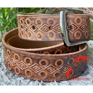 Cinturón con hebilla duradero elegante de cuero genuino a la moda Cinturón perfecto de alta calidad Cinturones de cuero unisex - Product Image 1