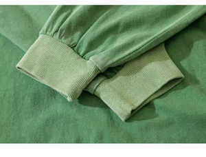 Sudadera con capucha personalizada de cuello redondo para hombre Sudadera lavada vintage de alta calidad Sudadera con capucha de diseño rasgado - Product Image 5