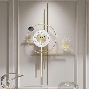 Lattice Modern Deer Metal Wall Clock Best Design Metal in Iron Hot Selling New Design Trendy Wall Hanging <b>Mirror</b> - Product Image 1