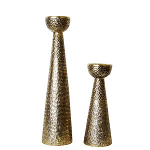 Bougeoir en métal dernier modèle avec diamant en cristal avec finition nickelée Design décoratif fait à la main Support votif Utilisation - Product Image 3