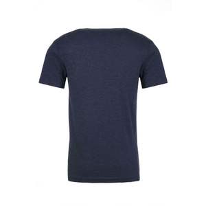 Midnight Navy Singles Jersey Camisetas de manga corta Camiseta básica ajustada para hombre Camiseta de siguiente nivel para hombre CVC Camisetas de cuello redondo - Product Image 2