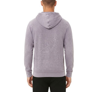 Nouvelle Arrivée Sweat à Capuche Homme Effet Délavé Acide Fermeture Éclair Manches Longues Décontracté 100% Coton Hiver Toucher Doux Coupe Classique - Product Image 2