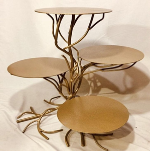 Metal 2-Tier Ribbed <b>Cake</b> Stand Decorative <b>Cake</b> Stands for <b>Wedding</b> Decoration Wholesale Price <b>Cake</b> Stand for Party and Events - Product Image 5