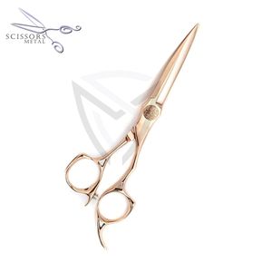 Ciseaux à cheveux professionnels ultra-affûtés, légers et renouvelables, lame de rasoir dorée avec manche en acier inoxydable - Product Image 2