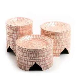 Soporte de postre de nácar de lujo Eid, soporte decorativo redondo para pastel para eventos especiales, fiestas y cenas de lujo, uso de Ramadán - Product Image 3