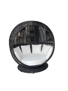 Cama Moderna de Ratán Sintético PRSB-EG, Modelo Apple Love, para Apartamentos, Exteriores, Hoteles, Salas de Estar, Villas, Dormitorios, Parques y Aplicaciones al Aire Libre - Product Image 1