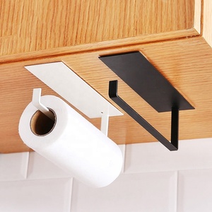 <span class=keywords><strong>Porte</strong></span>-serviettes en papier kraft, organisateur de rangement de cuisine, <span class=keywords><strong>porte</strong></span>-serviettes mural, étagère d'armoire auto-adhésive - Product Image 4
