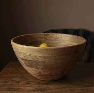 Mango Wood Indus Serving <b>Bowl</b> Handmade Durable and Stylish Natural Wood Dining Accessory Rustic <b>Small</b> Wooden Serving Centerpiece - Product Image 5
