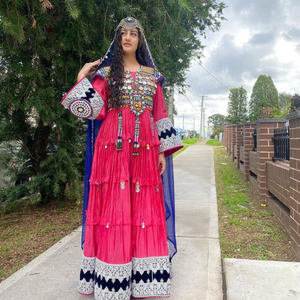 Fabricantes de ropa personalizada Último diseño Vestidos afganos Mujeres Transpirable Mangas largas Tallas grandes Ropa de mujer Hombres Chaleco - Product Image 5