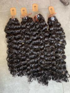 Cabello Humano Vietnamita con Rizos Eurasios, de Múltiples Donantes, Tejido a Máquina, Colores Personalizables - Product Image 1