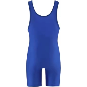 Combinaisons de lutte personnalisables de haute qualité 2025-26, couleur unie, polyester et élasthanne, sans bretelles, fermeture à pression, respirantes, sur mesure - Product Image 5