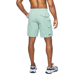 Pantalones cortos Cargo digitales gris oscuro para hombre, precio al por mayor, tela Original 100%, logotipo bordado personalizado, patrón sólido, tejido no tejido - Product Image 4