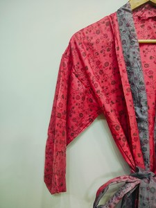 Kimono Hecho a Mano para Mujer, Chaqueta Larga, Kimono para Festival, Bata de Dama de Honor, Bata Boho, Bata de Baño de Seda - Product Image 4