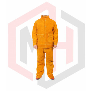 Chaquetas DE SEGURIDAD Pantalones para soldadores Retardante de llama 9 tipos Elegir-Amarillo-XL Hecho Cuero de calidad 800C Respirador resistente al calor - Product Image 1