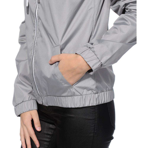 Coupe-vent de loisir personnalisé pour femmes en plein air, veste unie et imperméable pour femmes - Product Image 6
