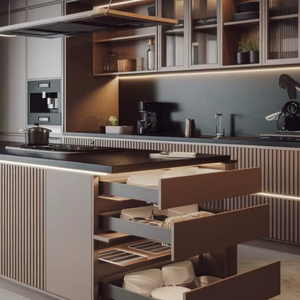 Diseño de Cocina Moderna de Lujo con Acabado de Mármol, Iluminación Elegante, Almacenamiento Inteligente e Interior Contemporáneo de Primera Calidad - Product Image 5