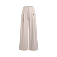 Pantalon large taille mi-haute pour femme, respirant, écologique, ample et confortable, idéal pour l'été, en nylon/coton, antistatique