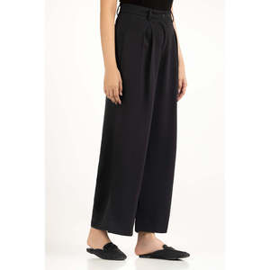 Pantalones Anchos de Cintura Alta en Crepé, Corte Regular con Función Antiarrugas-WM-TRC-WS25-302 - Product Image 2