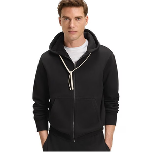 Plain Oversized <b>Hoodie</b> With <b>Zip</b> & <b>Pockets</b> Soft Cotton <b>Hoodie</b> For Comfortable Daily Wear Classic Pullover <b>Hoodie</b> For Men Unisex - Product Image 5