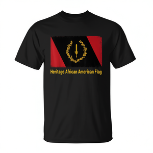 T-shirt commemorativa promozionale con bandiera afroamericana del 1967 - Storia del Neri negli Stati Uniti - Product Image 1