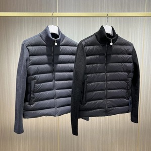 Doudounes patchwork homme automne/hiver 95% duvet d'oie blanc tricot en coton et laine mélangés vêtements quotidiens chauds - Product Image 3