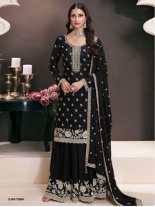 Superbes costumes Sharara pour femmes avec broderie, parfaits pour les mariages, les fêtes et les collections de mariage au meilleur prix - Product Image 4