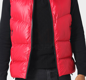 2024 nouveauté Premium qualité hommes décontracté grande taille bouffant gilet respirant toile fermeture à glissière hiver Polyester col rond - Product Image 2