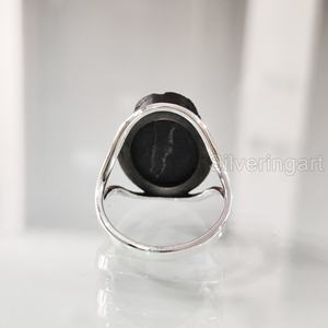 Bague pour femme Bague en pierre précieuse Tourmaline noire naturelle Octobre Birthstone Designer Band Bijoux faits à la main Bague en argent sterling 925 - Product Image 5