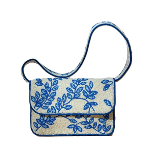 Bolso de mano con cuentas de semillas de estilo moderno con bordado hecho a mano, bolso bordado con cuentas de arte con cremallera de MD HANDICRAFTS - Product Image 2