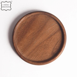 High Quality Classic Walnut <b>Wood</b> Drink Mats and Pads <b>Tea</b> Glass Coaster <b>for</b> Table and Kitchen Decoration - Product Image 3