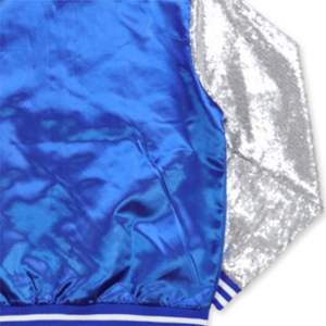 ZPB <b>Sequin</b> <b>Jacket</b> - Royal Blue | 100% Polyester Zeta Phi Beta <b>Jacket</b> with Embroidered Team Logo on Front | Stylish Greek Apparel - Product Image 6