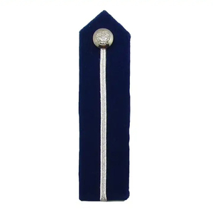 Patchs de col en tissu brodé 3D de feuille noire jaune écarlate personnalisés avec strass pour décorations d'uniforme - Product Image 4