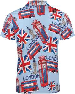 Polo informal ajustado al por mayor, Polo de manga corta de secado rápido con cuello bordado y gráfico, Polo transpirable para verano - Product Image 2